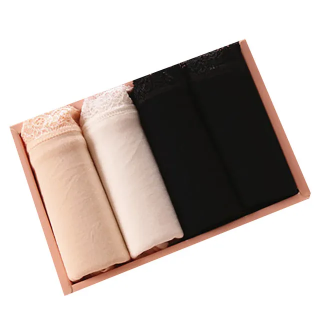 4 Pairs Women Safety Shorts Pants Seamless Nylon High Waist Panties Cotton Anti Lace Boyshorts Pants Girls Slimming Underwear