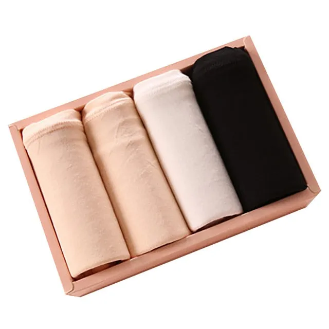 4 Pairs Women Safety Shorts Pants Seamless Nylon High Waist Panties Cotton Anti Lace Boyshorts Pants Girls Slimming Underwear