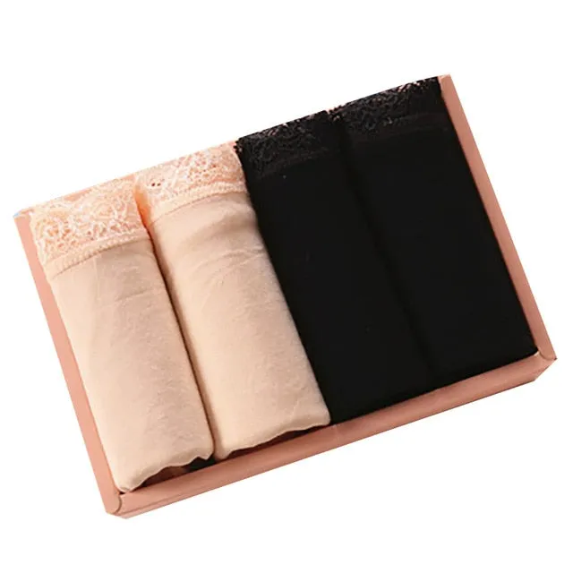 4 Pairs Women Safety Shorts Pants Seamless Nylon High Waist Panties Cotton Anti Lace Boyshorts Pants Girls Slimming Underwear