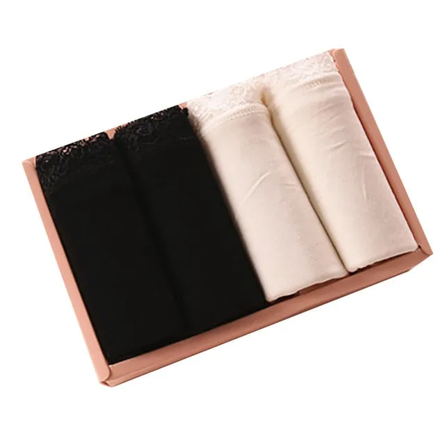 4 Pairs Women Safety Shorts Pants Seamless Nylon High Waist Panties Cotton Anti Lace Boyshorts Pants Girls Slimming Underwear