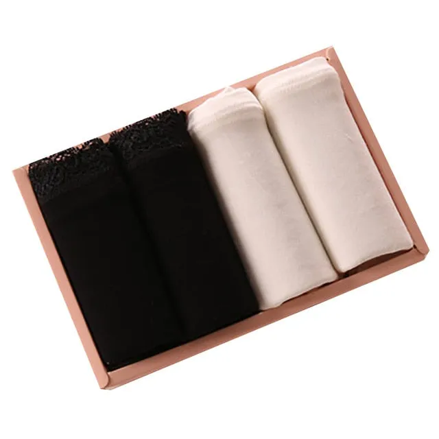 4 Pairs Women Safety Shorts Pants Seamless Nylon High Waist Panties Cotton Anti Lace Boyshorts Pants Girls Slimming Underwear