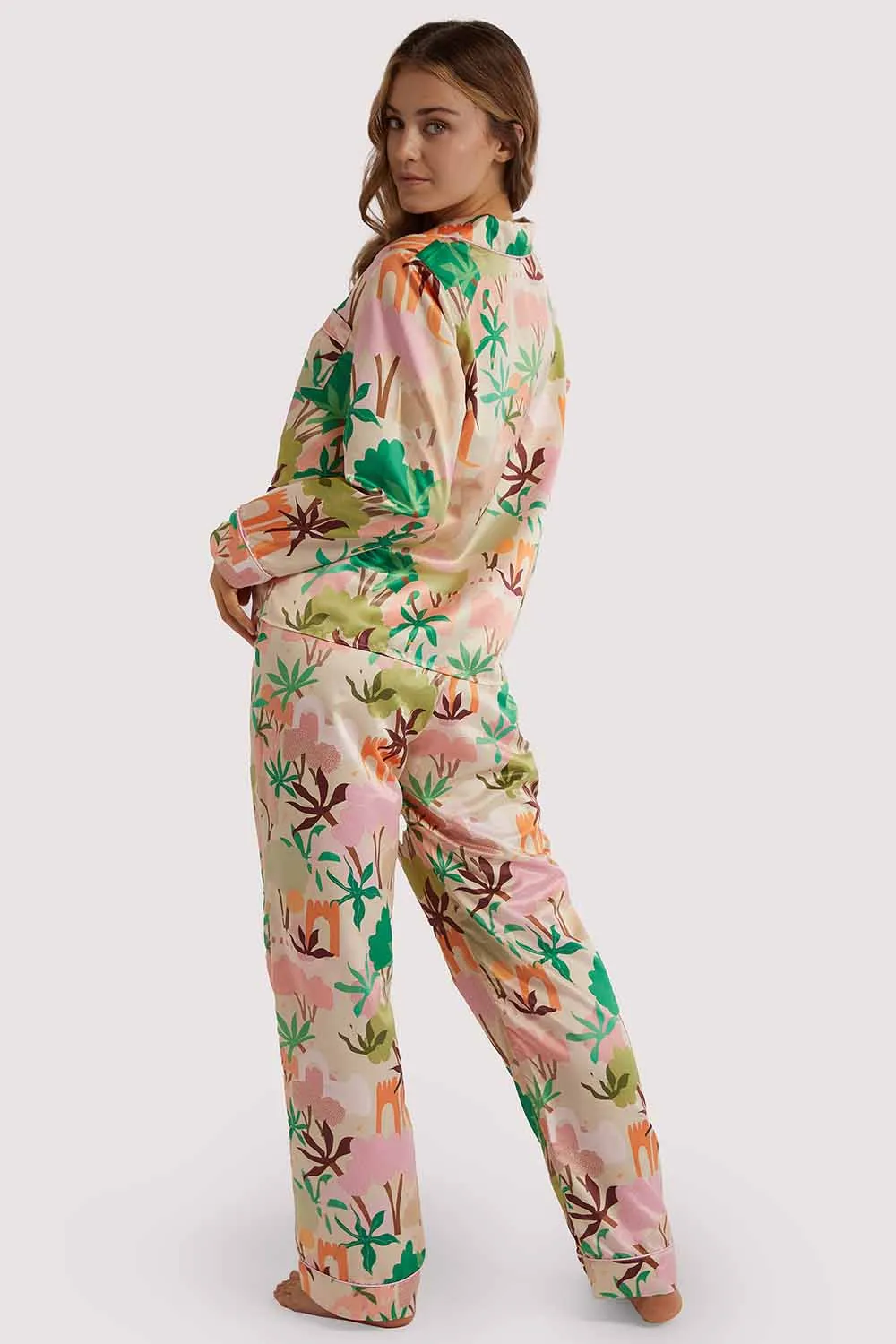 Alja Horvat Recycled Abstract Satin Trousers