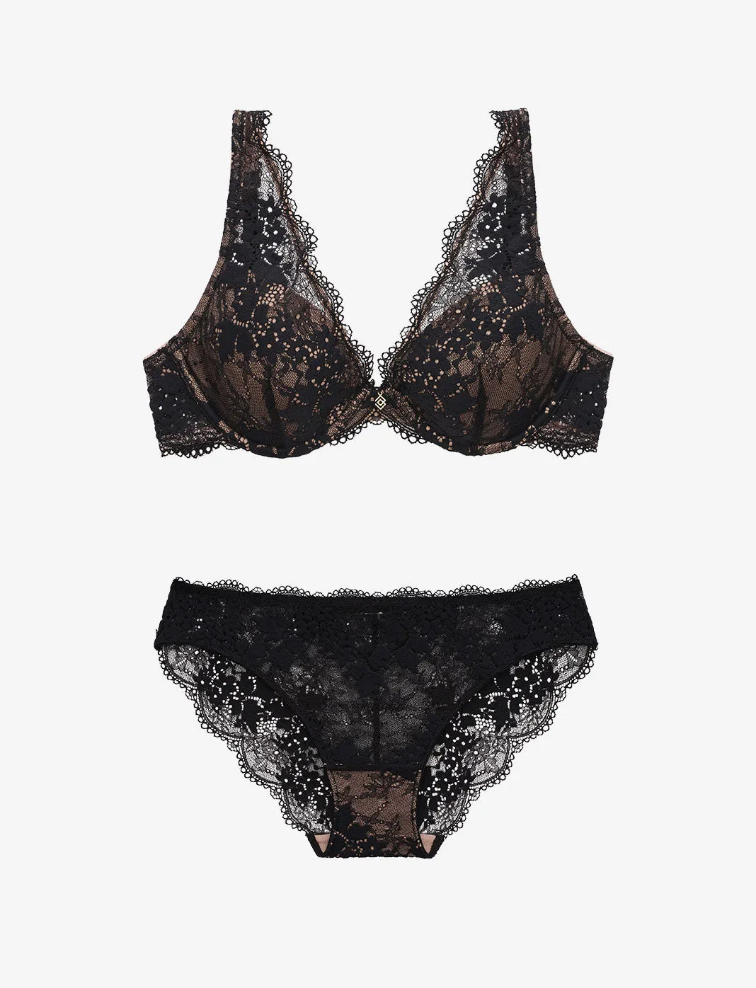 All Day Lace Uplift Plunge    Bikini Set