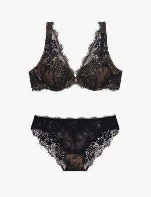 All Day Lace Uplift Plunge    Bikini Set