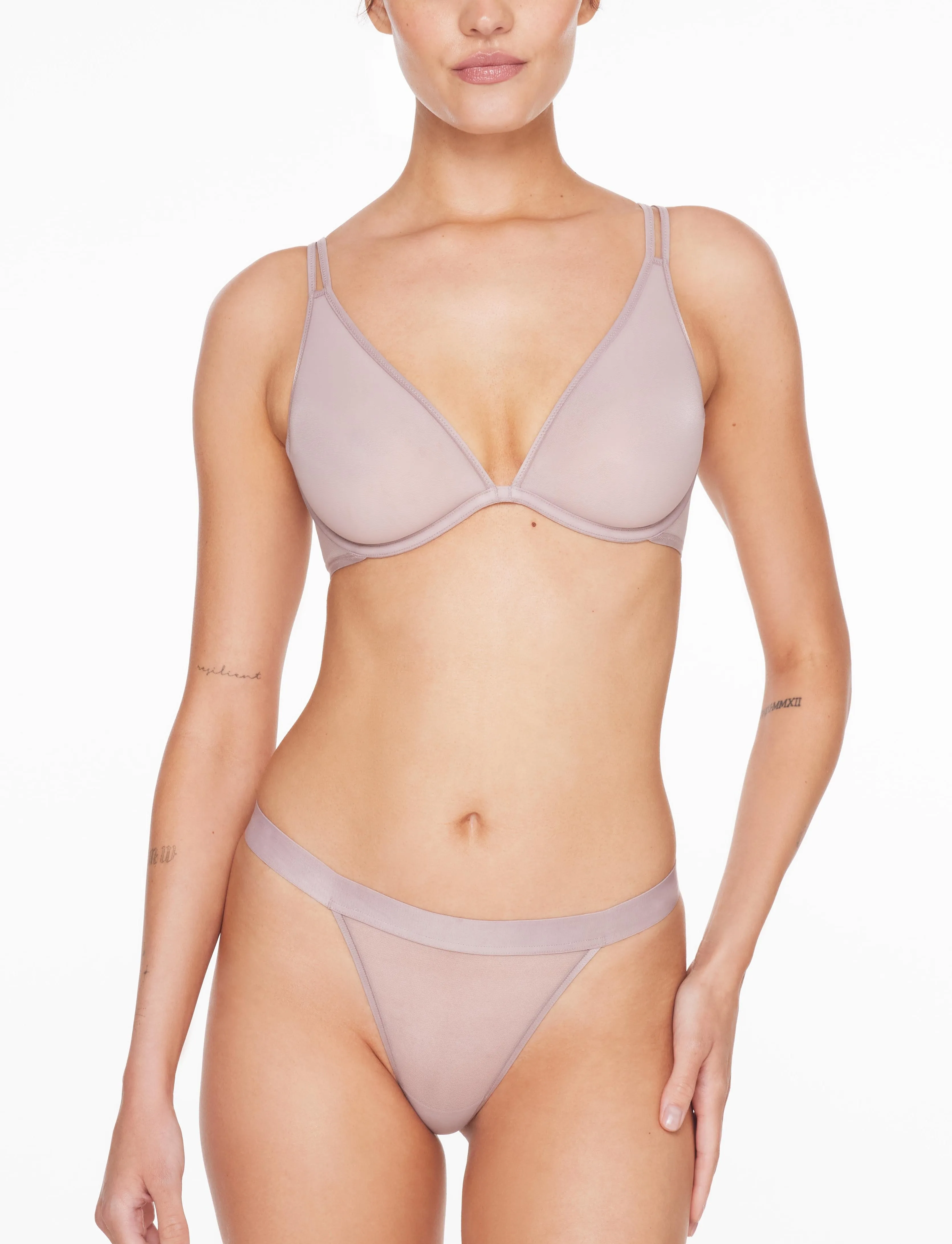 Bare Mesh Plunge Bra