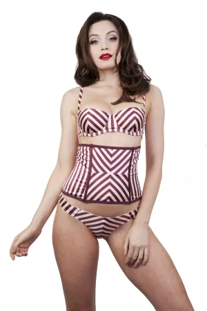 Beatrix Red Placement Stripe Waspie Core
