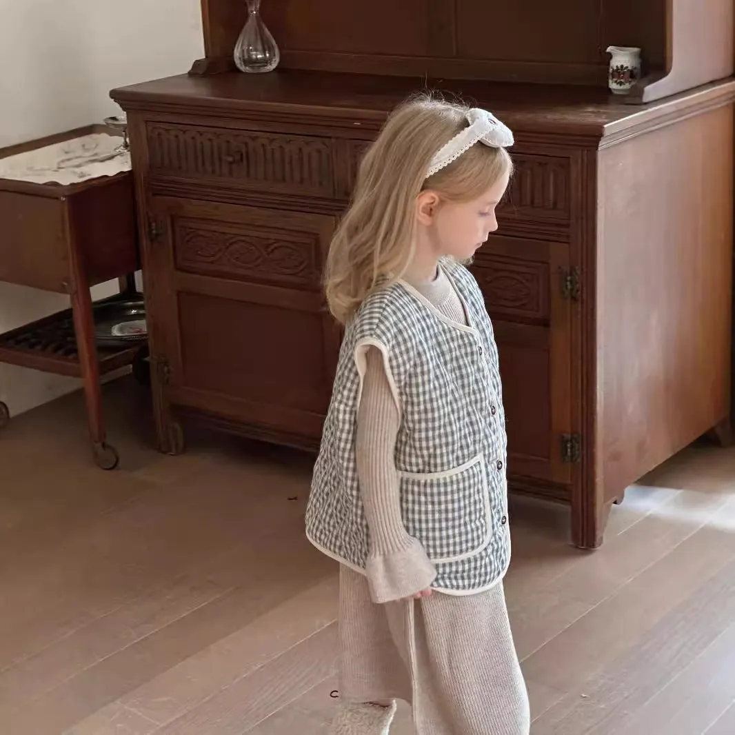 Children's Solid Color Baby Mid-length Sweater Skirt