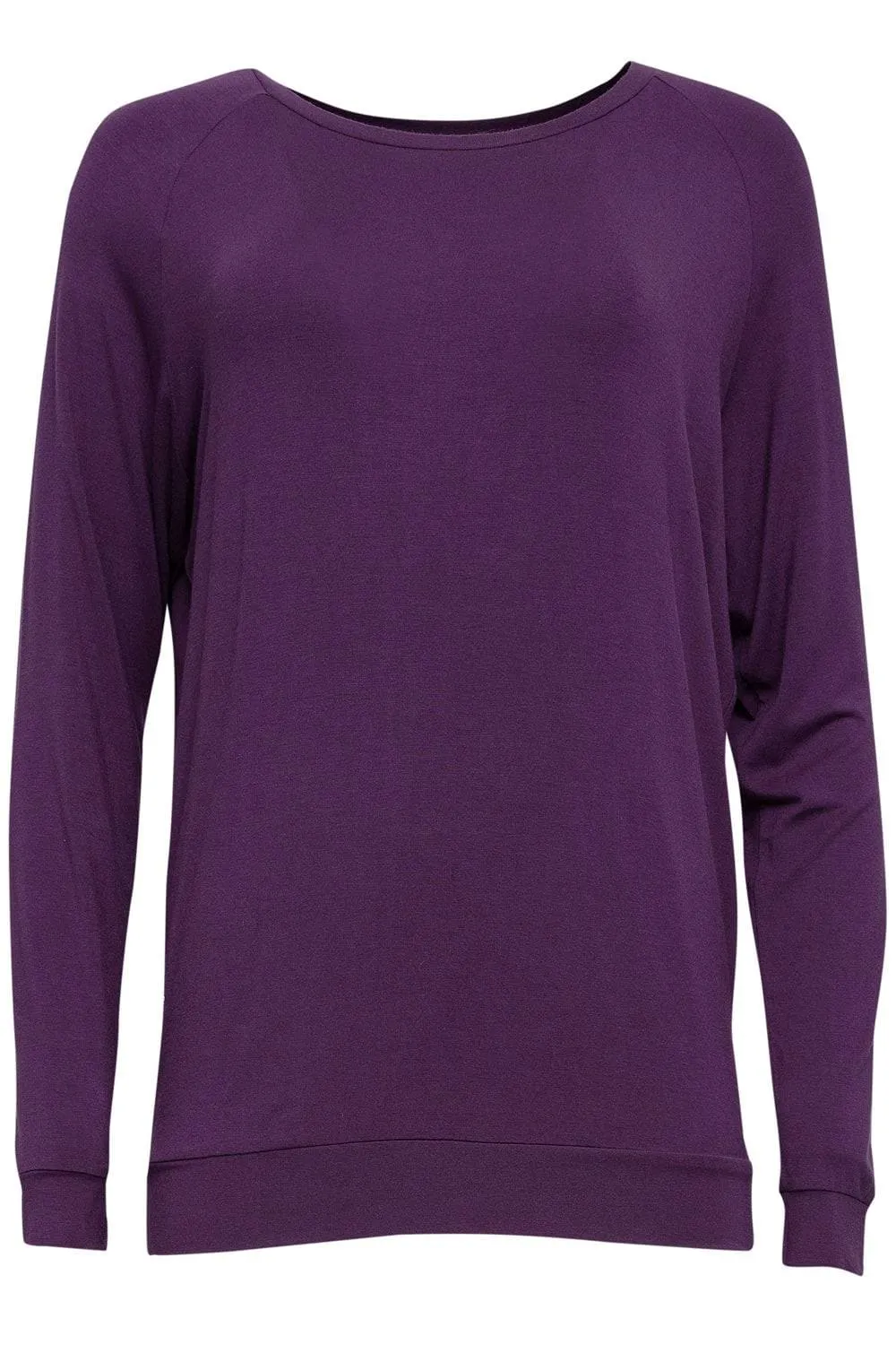 Clarissa Long Sleeve Slouch Jersey Top Purple