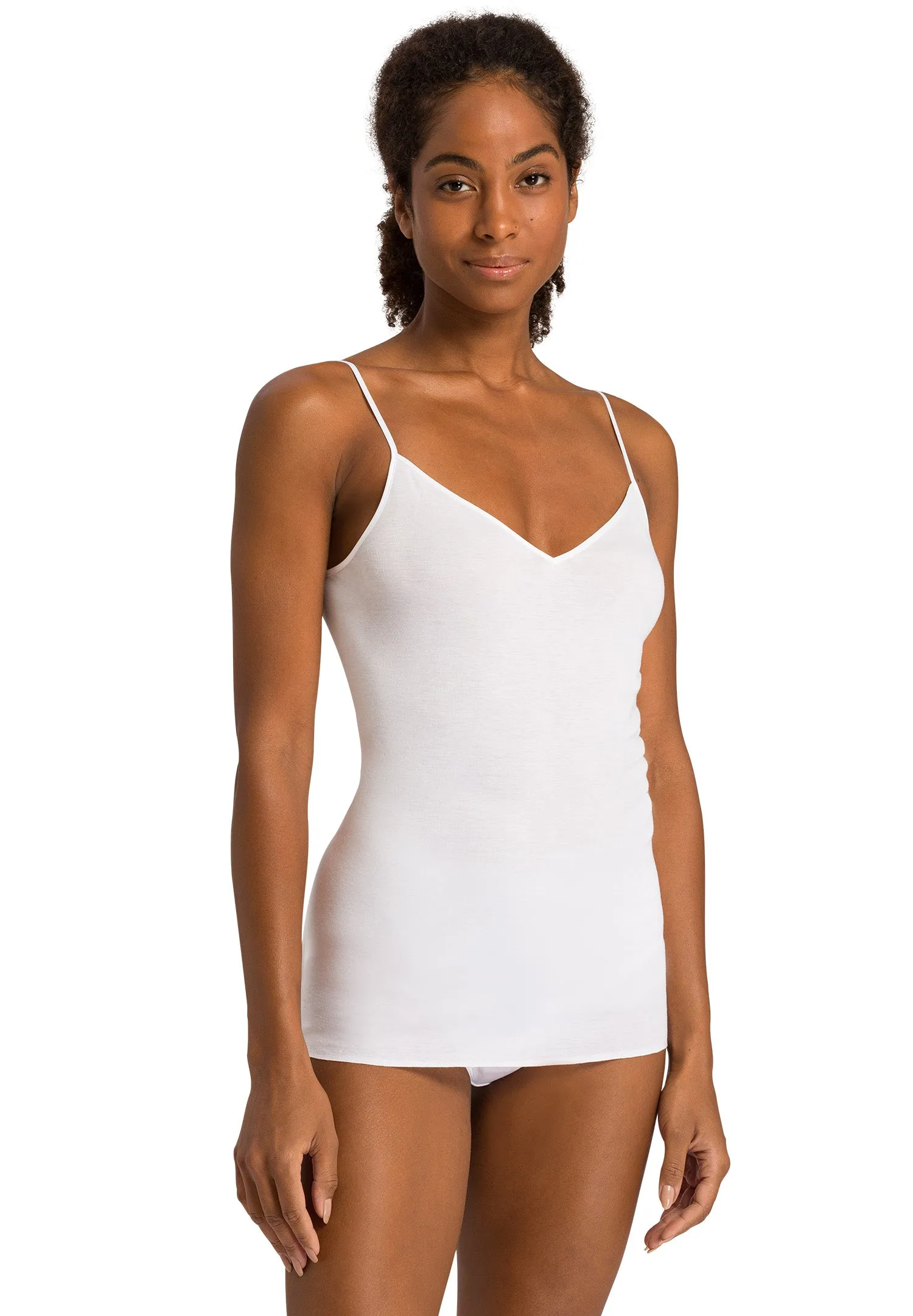 Cotton Seamless V-neck White