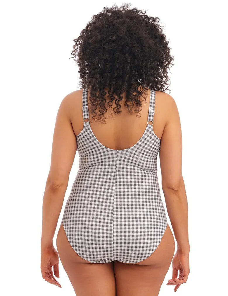 Elomi ES800345 Checkmate Grey Marl Wire Free Moulded Swimsuit