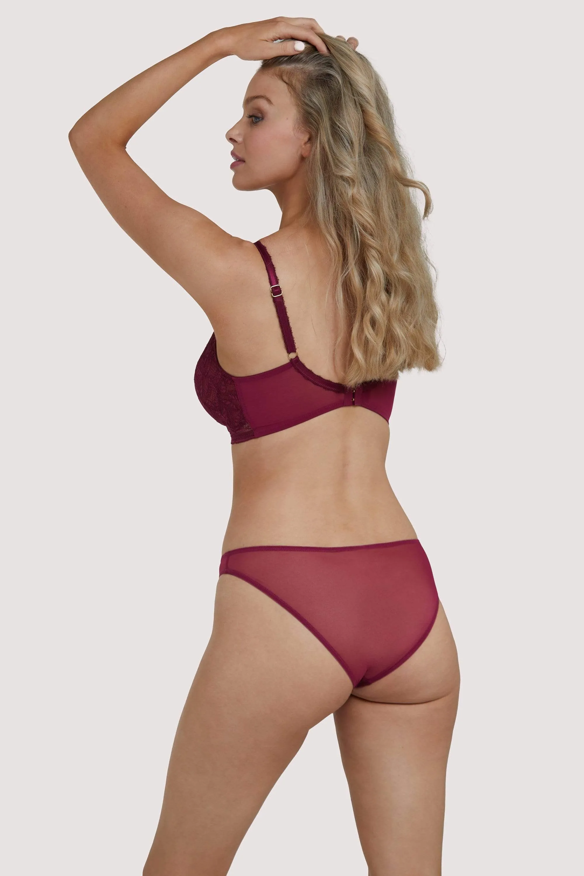 Emma Merlot Brazilian Lace Brief