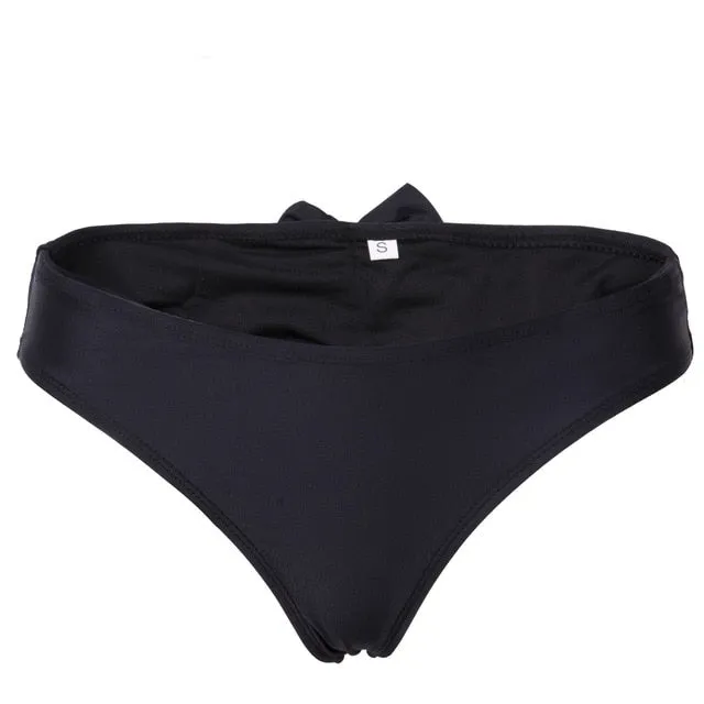 Hot Sale Women Sexy Bow Shape Brazilian Cheeky Bottom Bikini Thong T-back Ruched Briefs Panties Underwear