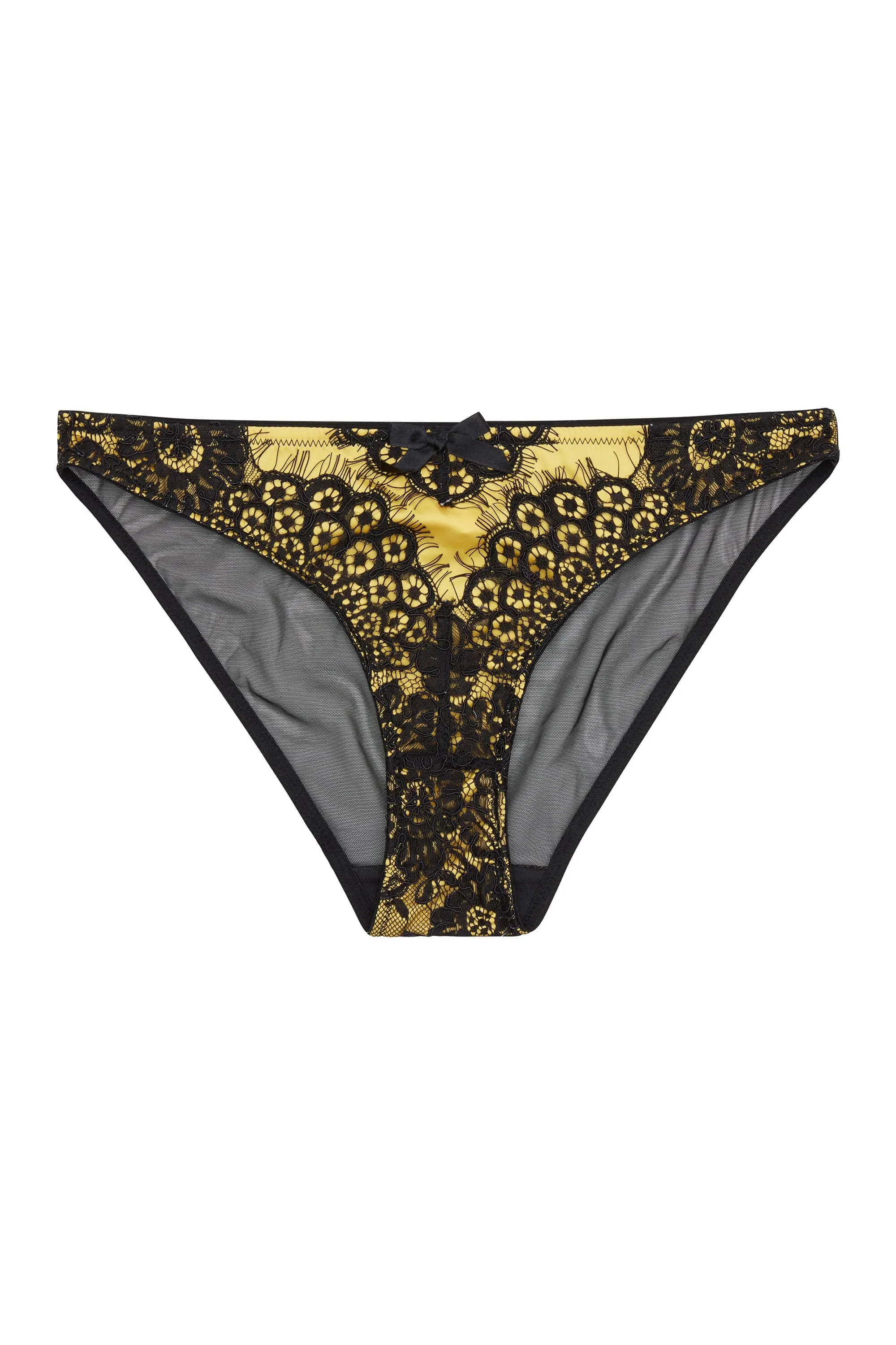 Jaquelina Mustard Contrast Brazilian Brief Curve