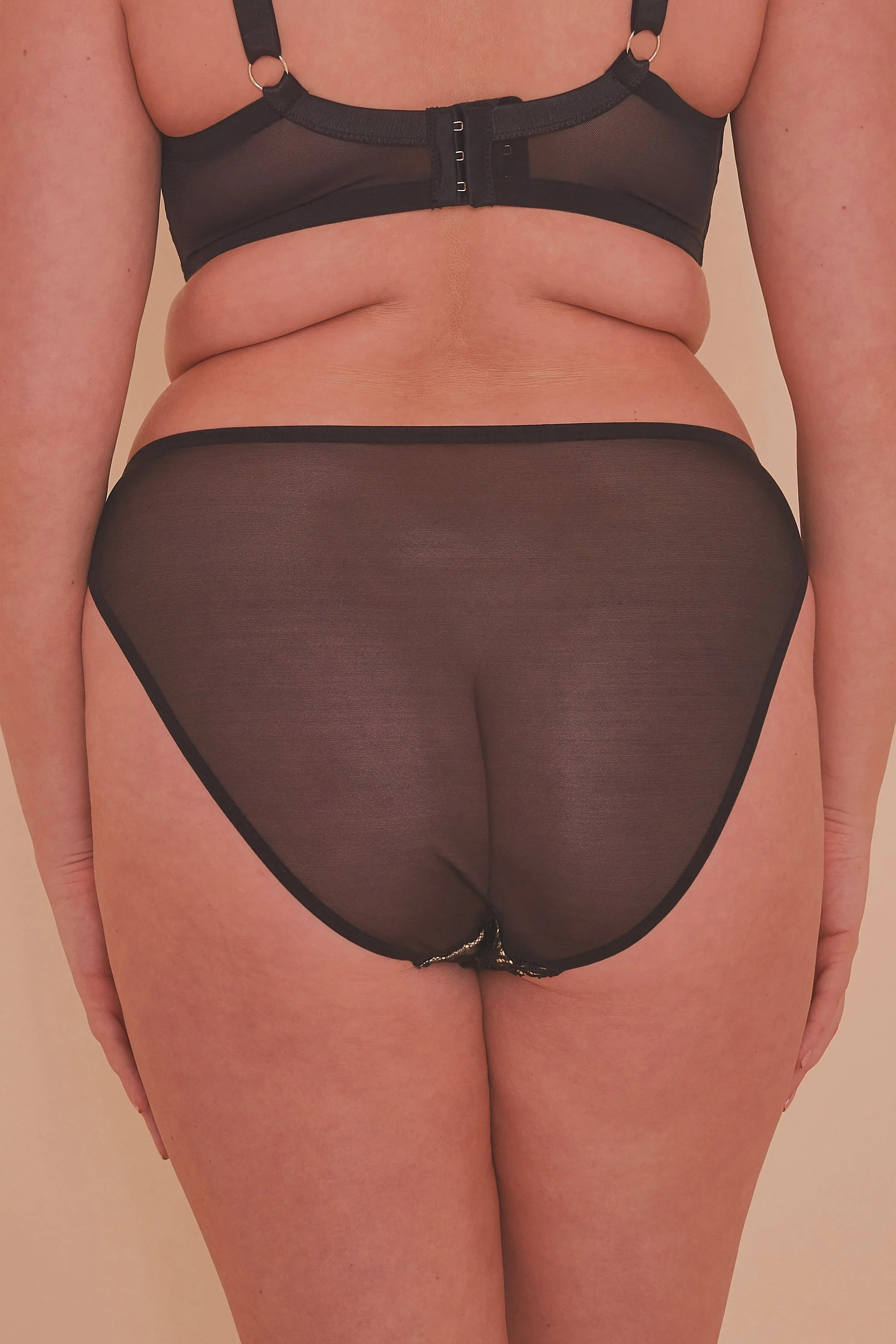 Jaquelina Mustard Contrast Brazilian Brief Curve