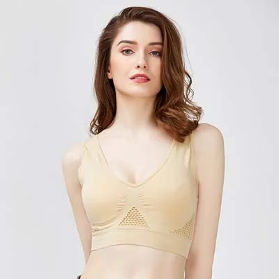 Jerrinut Bras For Women Plus Size Seamless Bra Cotton Breathable Underwear Wireless With Pads Push Up Bra Plus Size 5XL 6XL