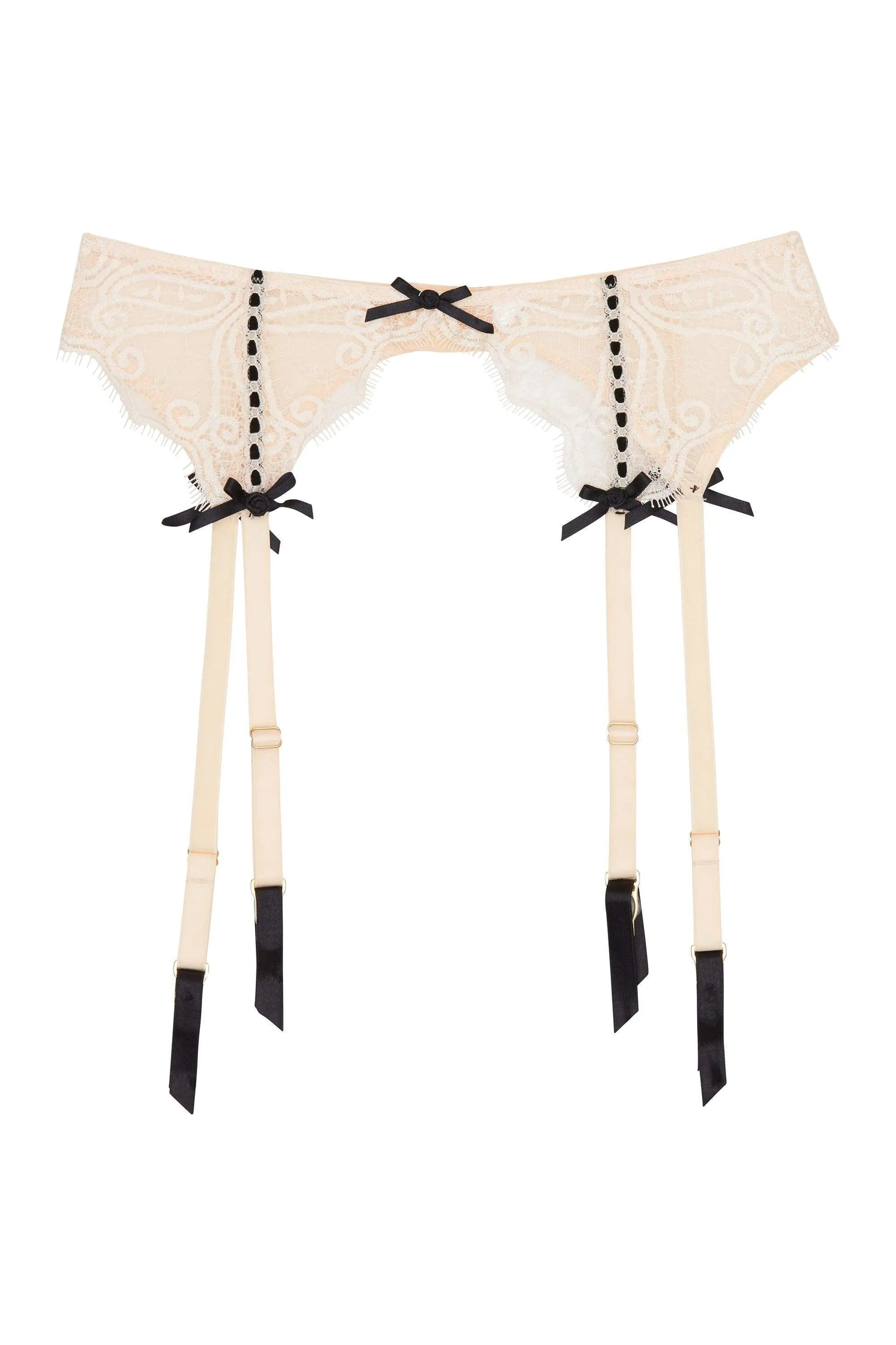 Monica Ribbon Slot Suspender Peach