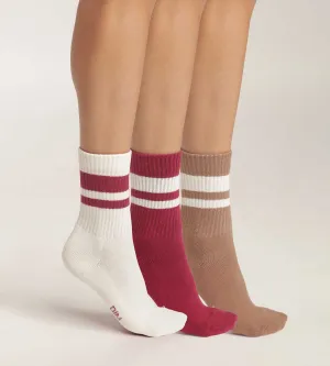 Pack of 3 pairs of women's cotton socks Caf EcoDim Sport