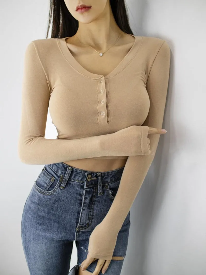 #PB V-Neck  Crop Top