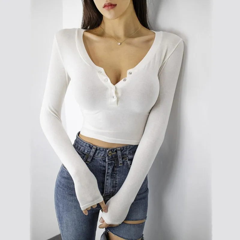 #PB V-Neck  Crop Top