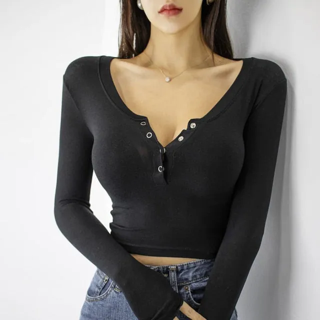 #PB V-Neck  Crop Top