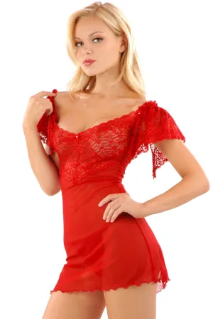 Scarlet Lace Angel Chemise