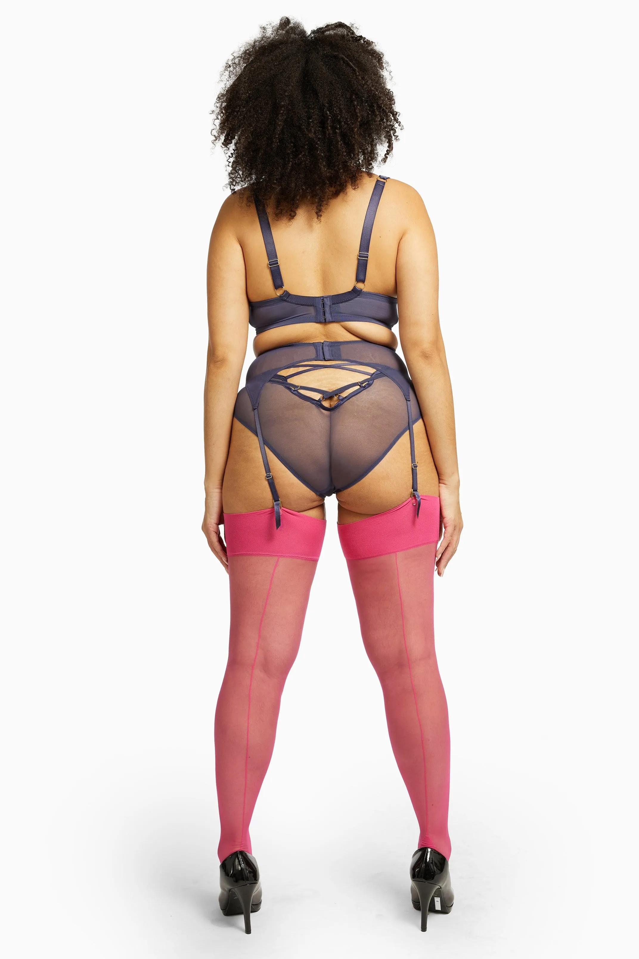 Seamed Stocking Pink Peacock AUS 8 - 22