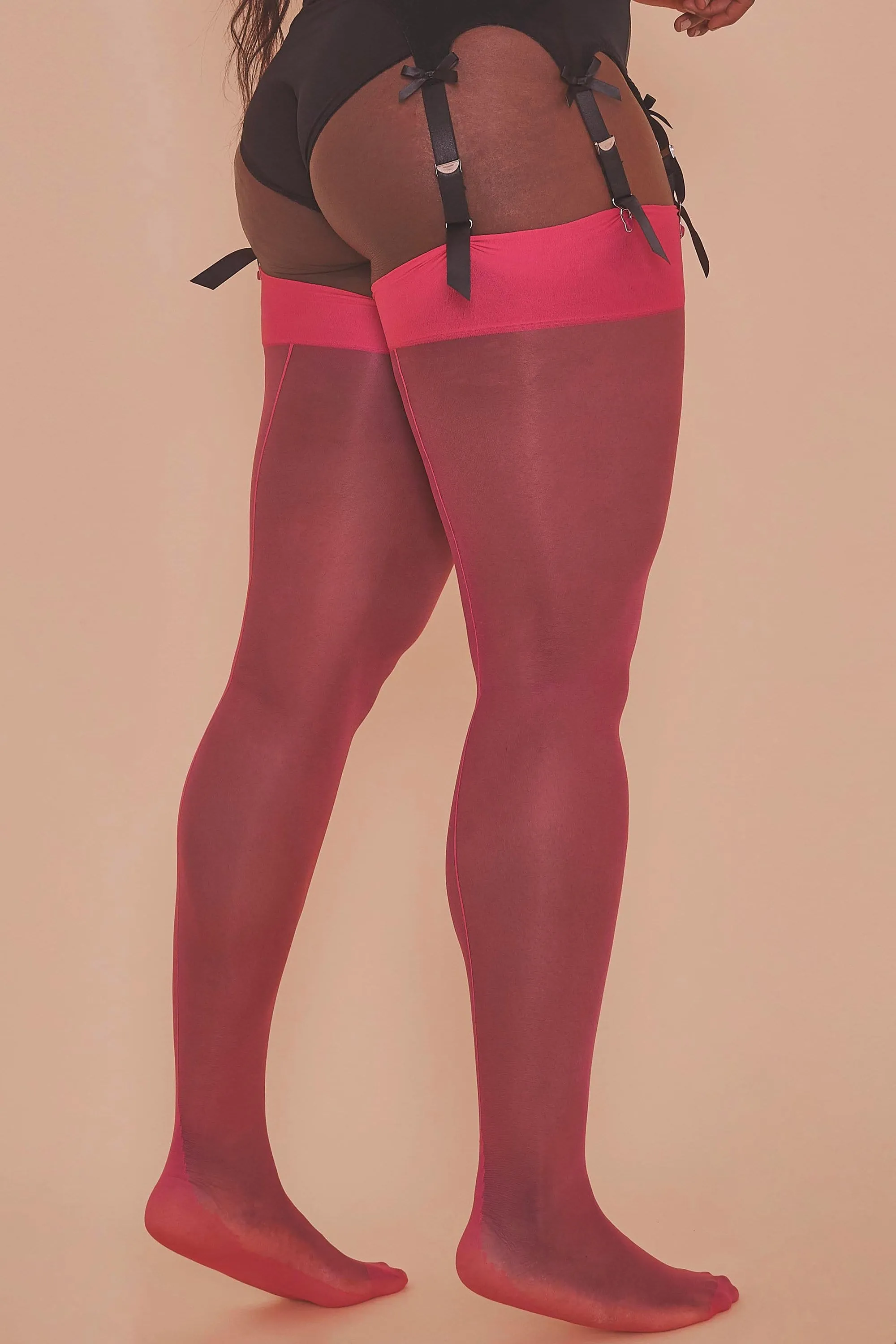 Seamed Stocking Pink Peacock AUS 8 - 22