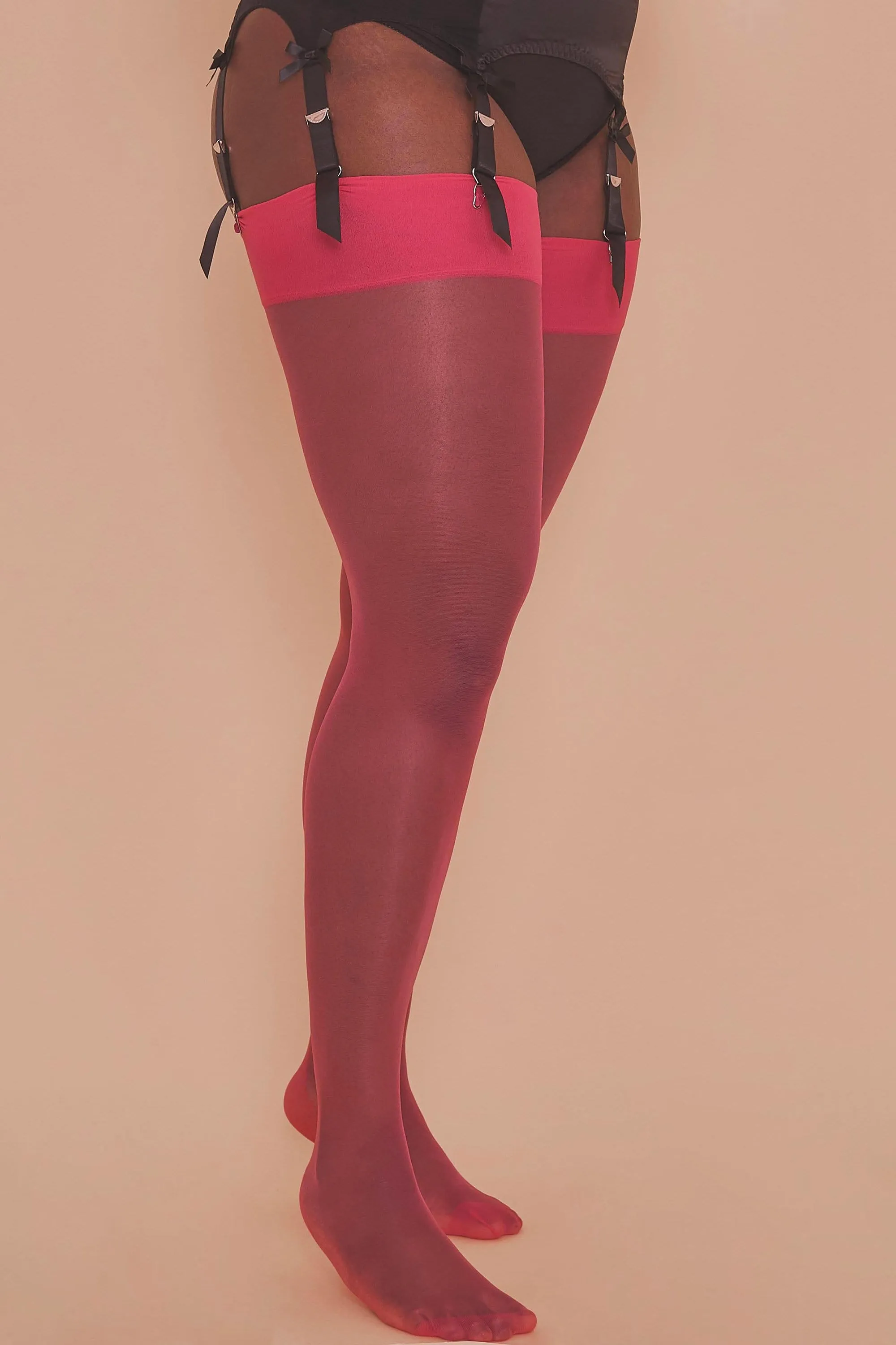 Seamed Stocking Pink Peacock AUS 8 - 22
