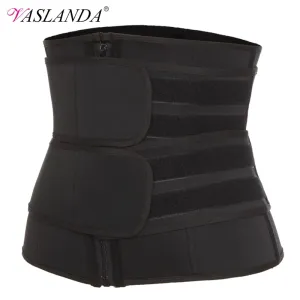 VASLANDA Boned Waist Corset Trainer Sauna Sweat Sport Girdles Cintas Modeladora Women Lumbar Shaper Workout Trimmer Belt