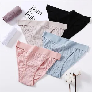 Women Cotton Panties Sexy Low Waist Underwear Panties for Female Lingerie Underpants Hollow Heart Embossed Briefs Solid Color