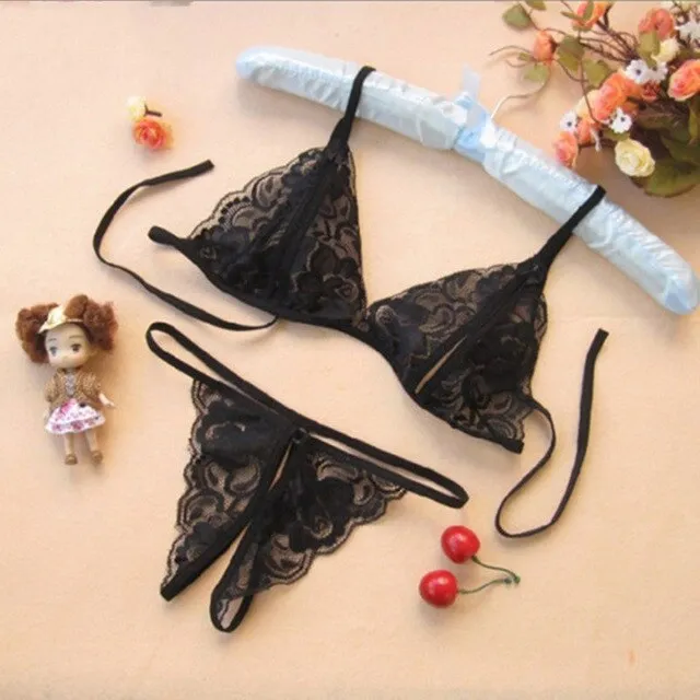 Women Lingere set Open Cup Bra Lace 2 Piece Set Crotchless Exotic Apparel Red Sexy Cupless Adult Ladies Costumes Lingere 25