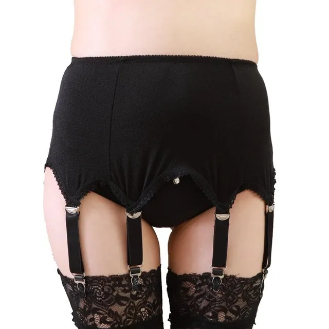 Womens Wedding Garter Belt Stockings  Leg Garter Belt 6 STRAP Plain Sexy Suspender Belt Set Bridal Lace Lingerie Plus Size